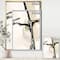 Designart - Creamy Tan Form I - Modern Glam Canvas in Gold Frame